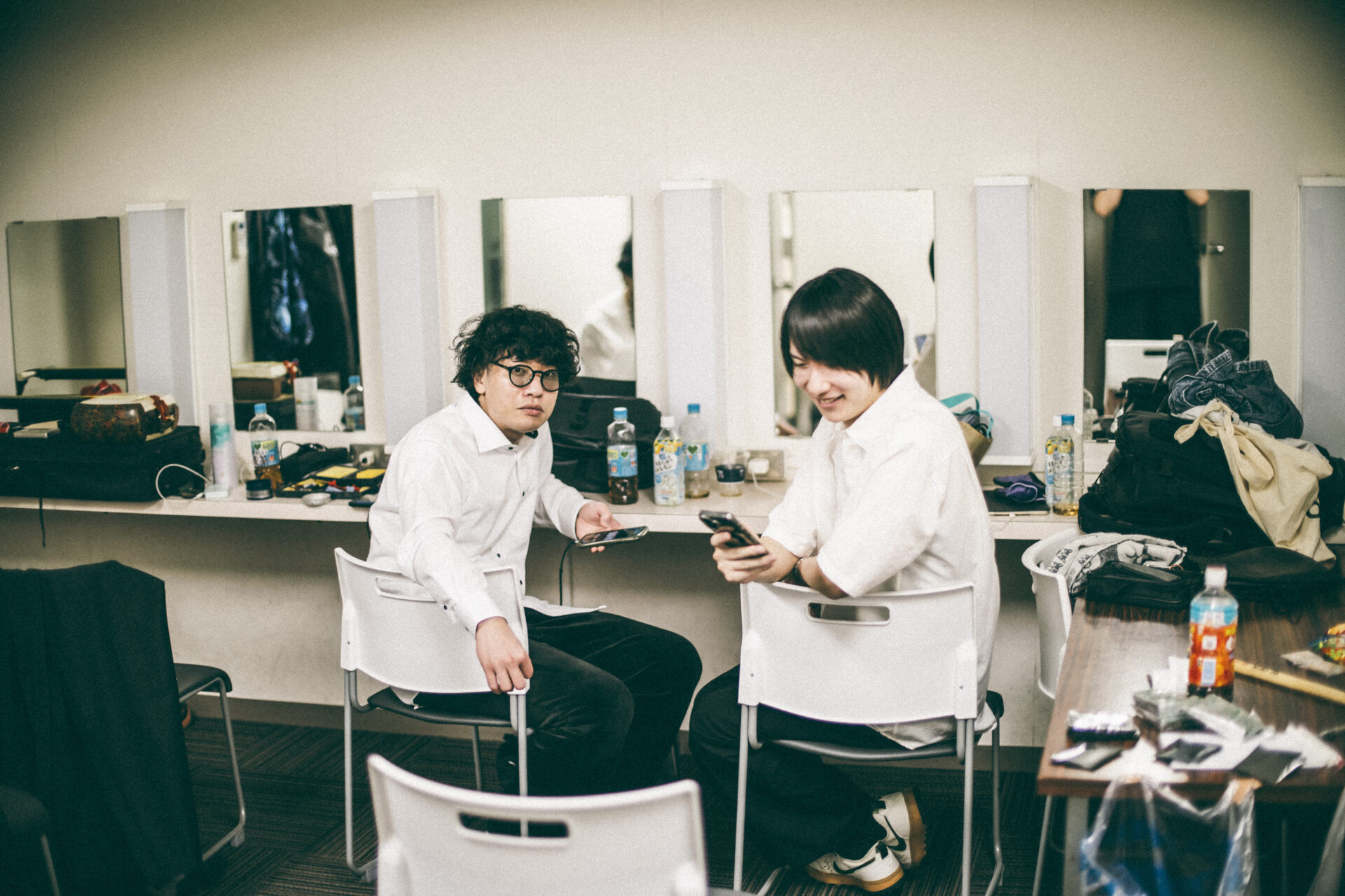 コンサート当日の楽屋の様子